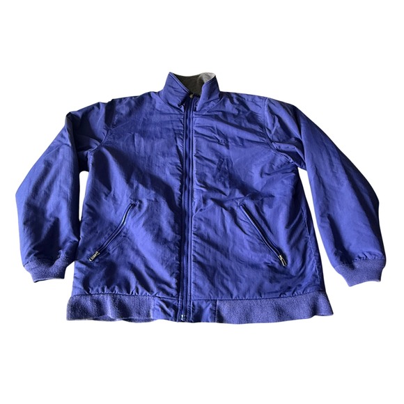 L.L. Bean Other - LL Bean Warm Up Jacket Mens XL Tall Blue Fleece Lined Full Zip Bomber 0UF44